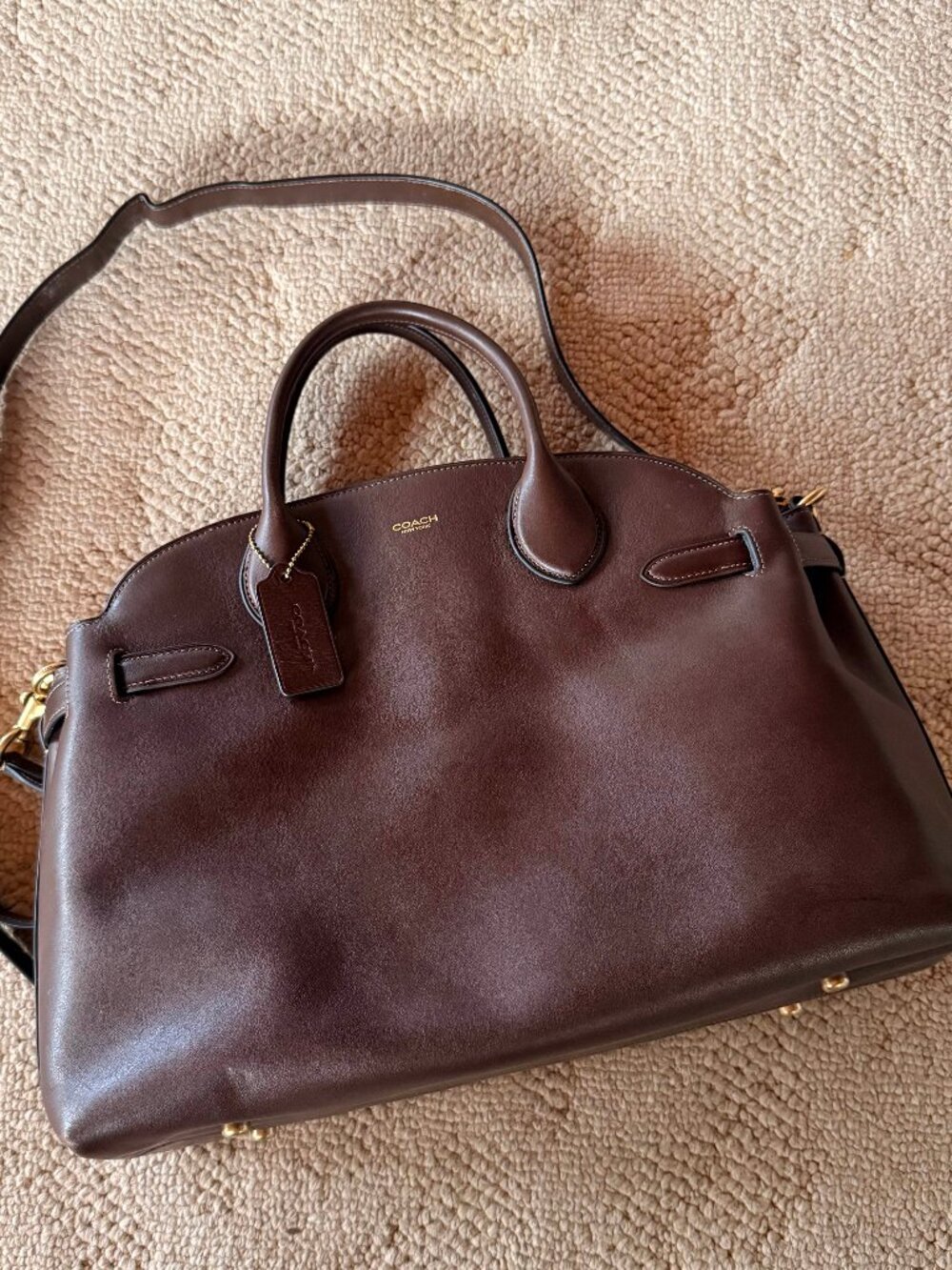COACH Empire Large Soft Leather Carryall Bag 40 (Maple)